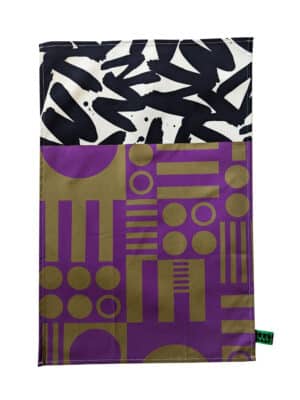 Irregular Sleep Pattern Tea Towel - Grape