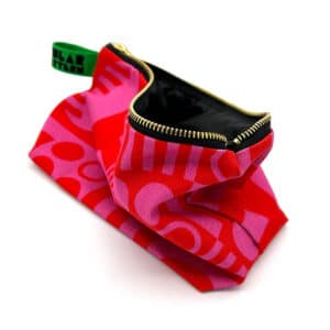 Irregular Sleep Pattern Geometric Wash Bag - Hot Pink