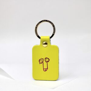 Willy Leather Key Fob - Acid Green