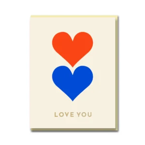 Love You Hearts Greetings Card