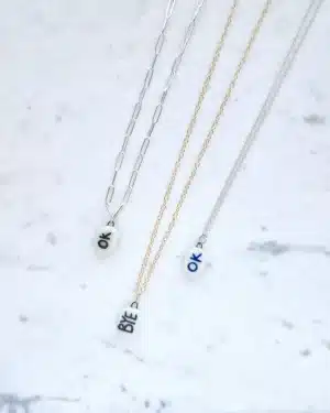 OK/Bye Pendant - Black