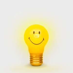 Cordless Smiley Face Lightbulb