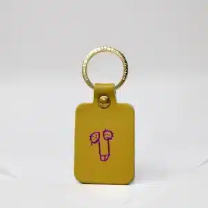 Willy Leather Key Fob - Ochre